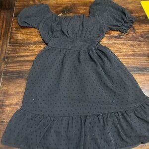 Black Puff Sleeve Dress